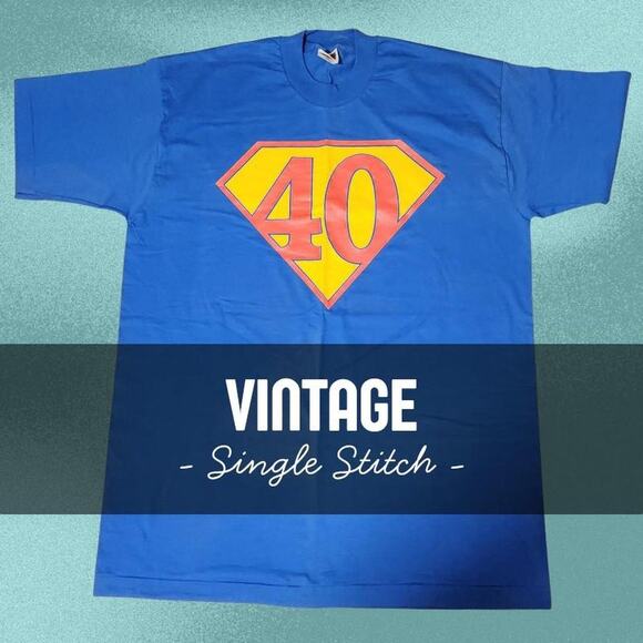 Fruit of the Loom Other - Vintage 1990s Single Stitch Superman 40 Logo T-Shirt
